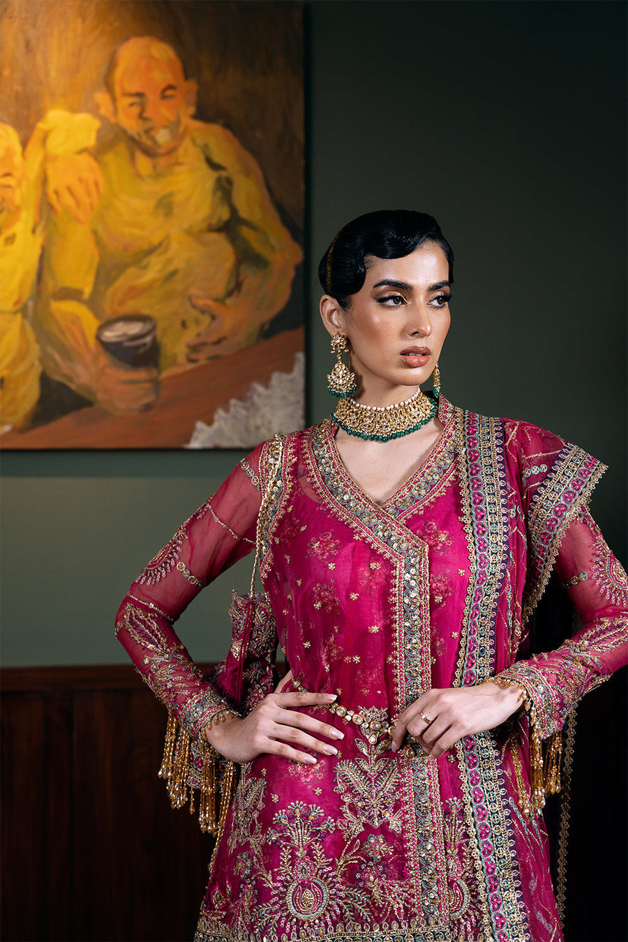 Saira Rizwan Festive Unstitched Embroidered Organza 3Pc Suit D-07 ENORE