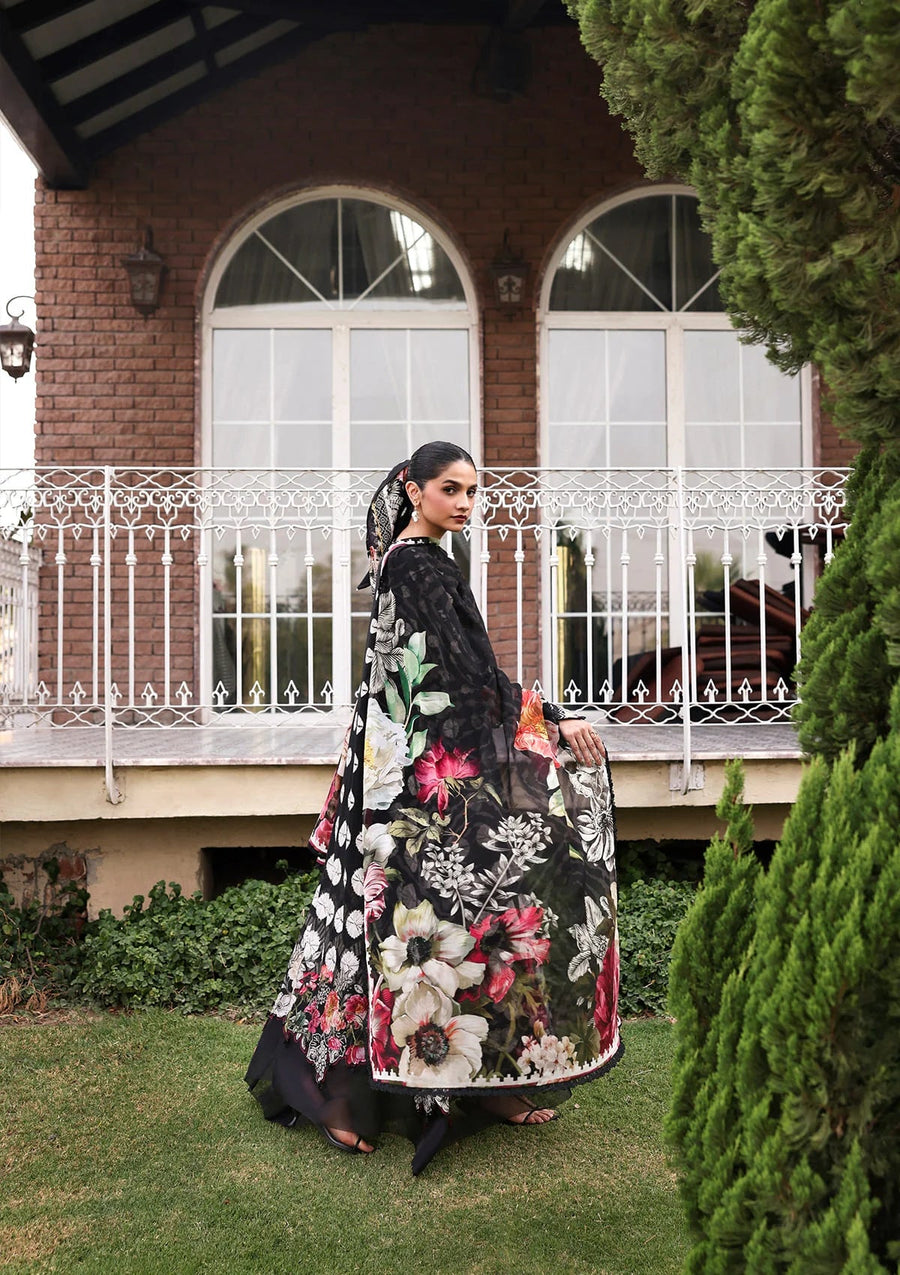 Elaf Premium Belladore Printed Lawn Unstitched 3Pc Suit EPA-1B QUEEN
