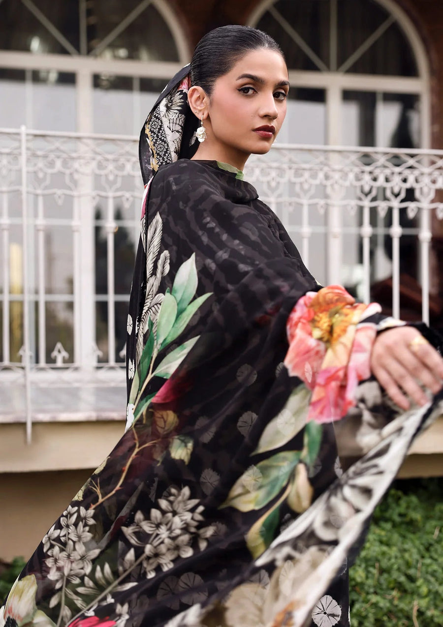 Elaf Premium Belladore Printed Lawn Unstitched 3Pc Suit EPA-1B QUEEN
