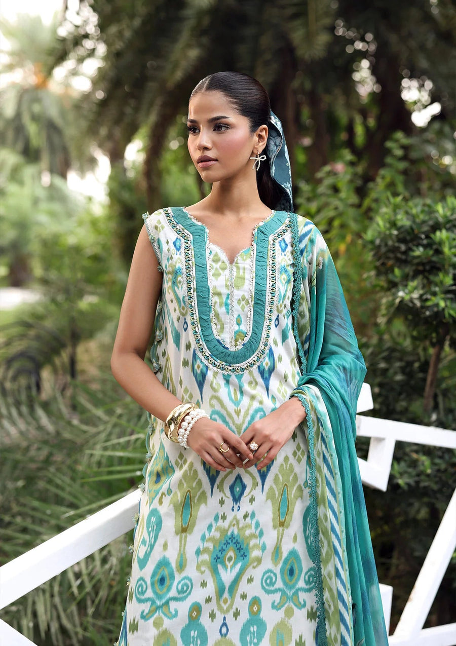 Elaf Premium Belladore Printed Lawn Unstitched 3Pc Suit EPA-2B JUNE