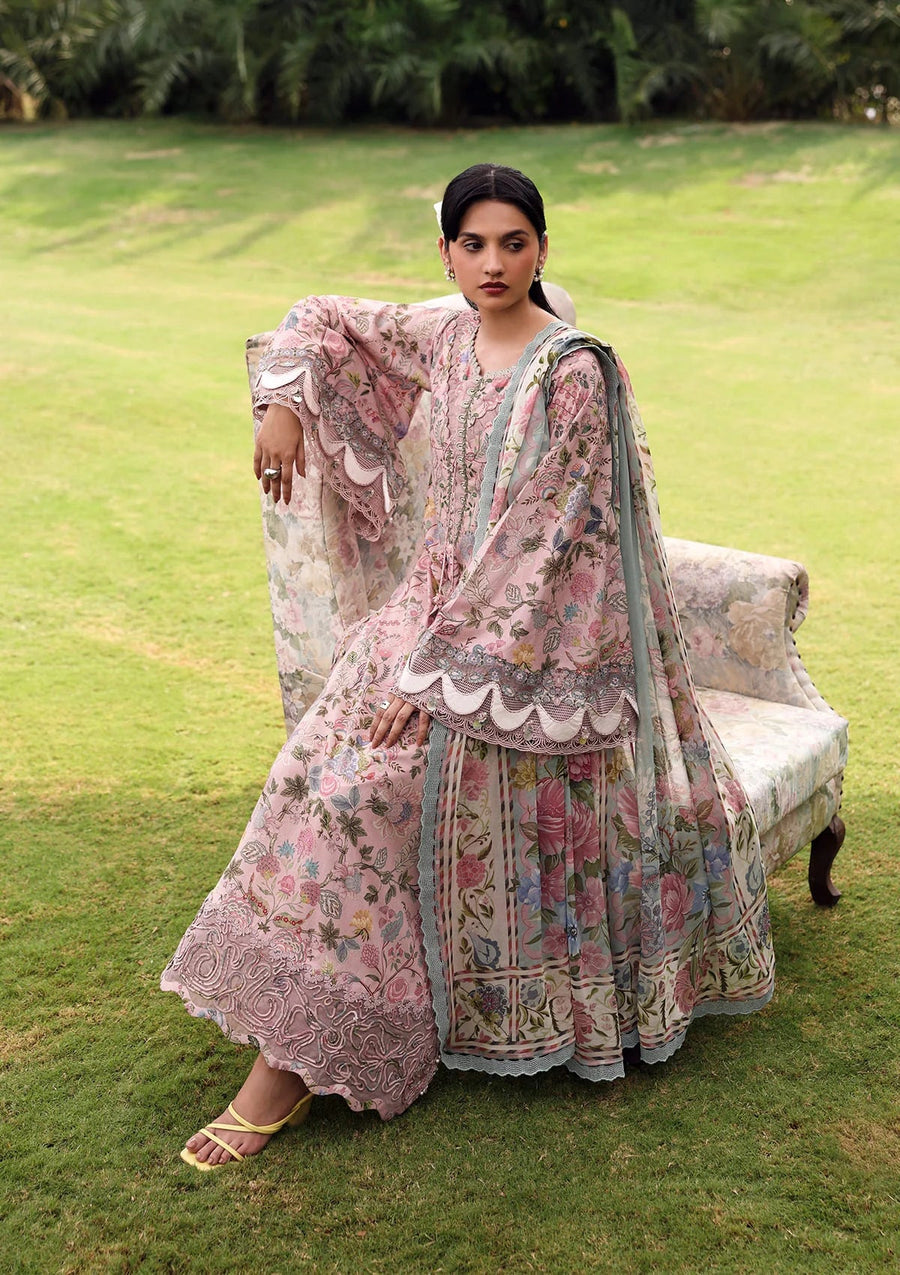 Elaf Premium Belladore Printed Lawn Unstitched 3Pc Suit EPA-3A CHESSA