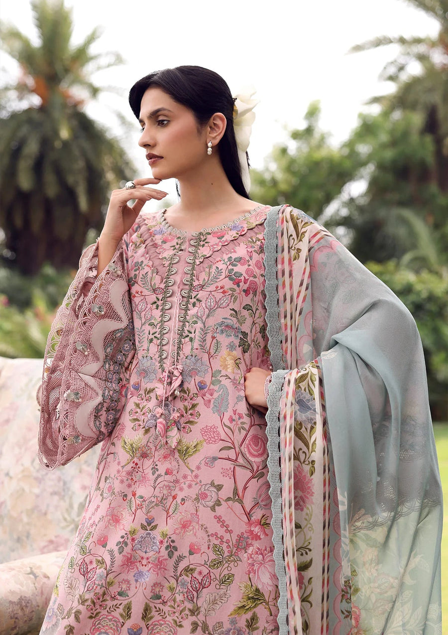 Elaf Premium Belladore Printed Lawn Unstitched 3Pc Suit EPA-3A CHESSA