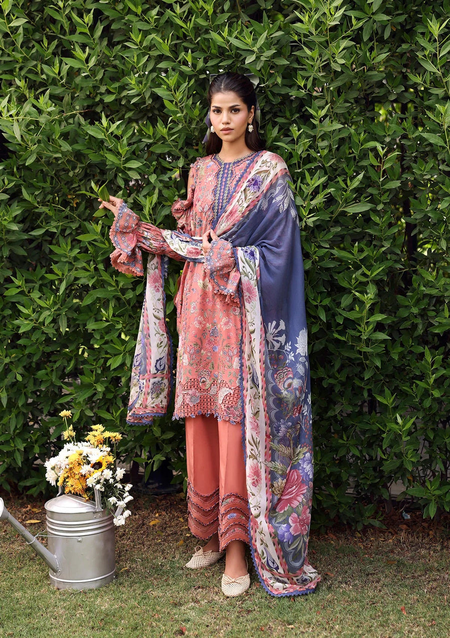 Elaf Premium Belladore Printed Lawn Unstitched 3Pc Suit EPA-3B LOVELLE