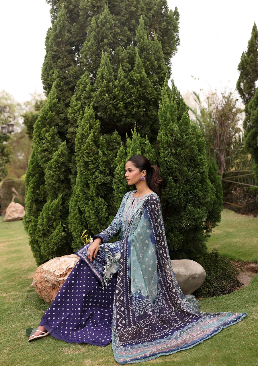 Elaf Premium Belladore Printed Lawn Unstitched 3Pc Suit EPA-5A ÉCLAIR