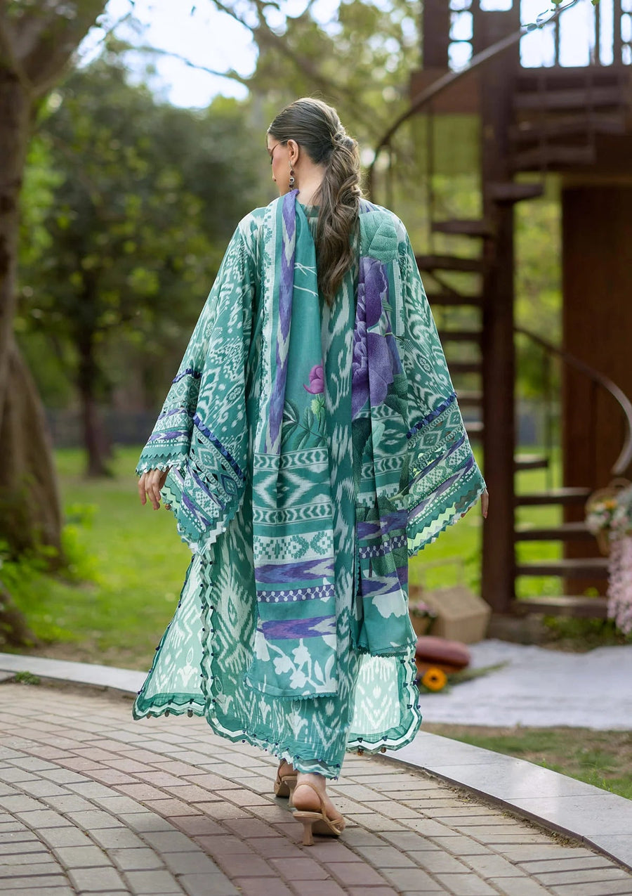 Elaf Premium Bridgerton Printed Lawn Unstitched 3Pc Suit EPB-1A NIA MARE