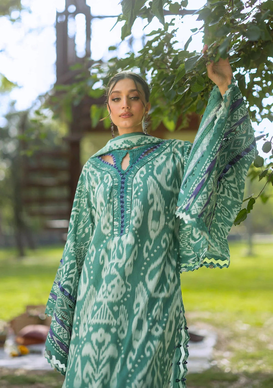 Elaf Premium Bridgerton Printed Lawn Unstitched 3Pc Suit EPB-1A NIA MARE
