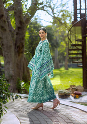 Elaf Premium Bridgerton Printed Lawn Unstitched 3Pc Suit EPB-1A NIA MARE