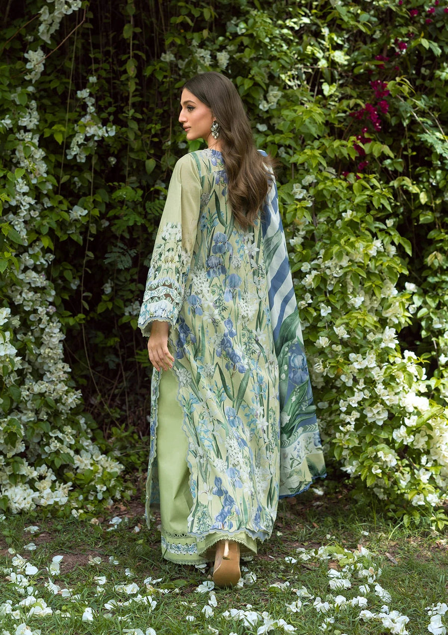 Elaf Premium Bridgerton Printed Lawn Unstitched 3Pc Suit EPB-2A GARDEN AFFAIR