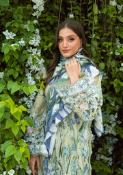 Elaf Premium Bridgerton Printed Lawn Unstitched 3Pc Suit EPB-2A GARDEN AFFAIR