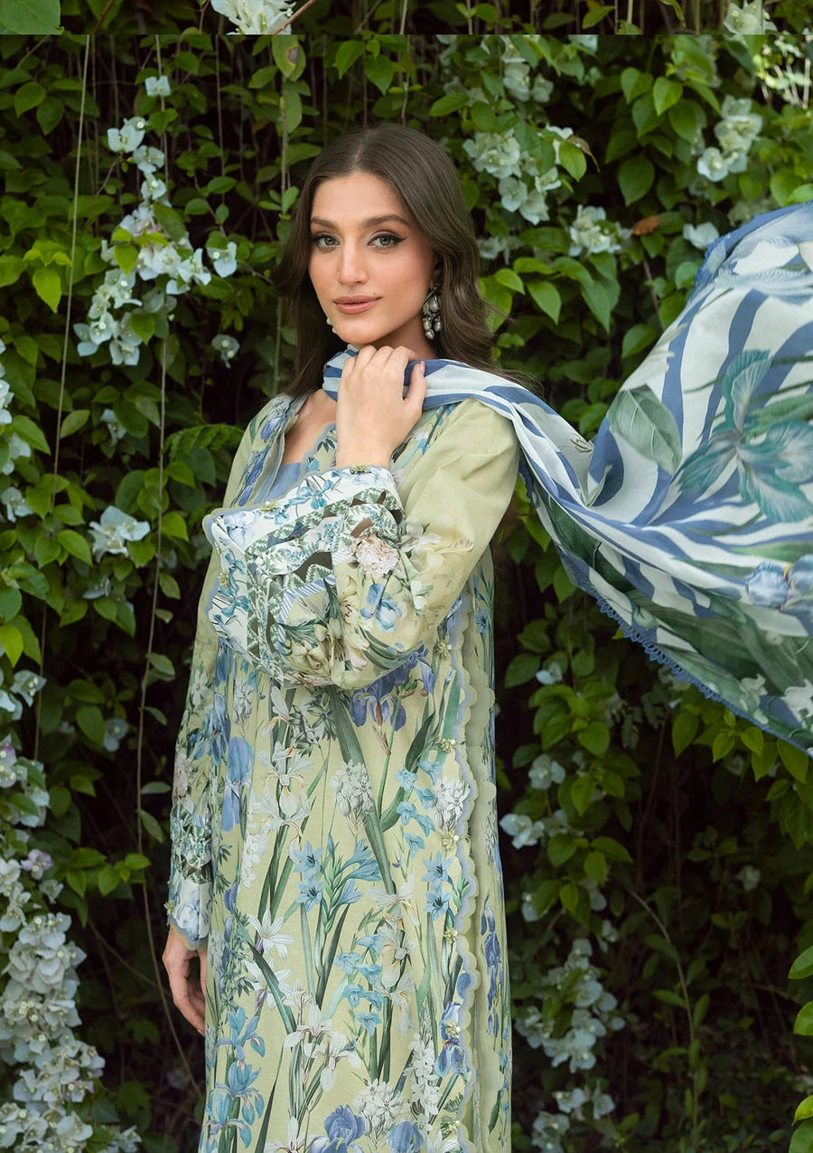 Elaf Premium Bridgerton Printed Lawn Unstitched 3Pc Suit EPB-2A GARDEN AFFAIR