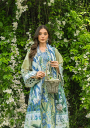 Elaf Premium Bridgerton Printed Lawn Unstitched 3Pc Suit EPB-2A GARDEN AFFAIR