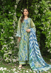 Elaf Premium Bridgerton Printed Lawn Unstitched 3Pc Suit EPB-2A GARDEN AFFAIR