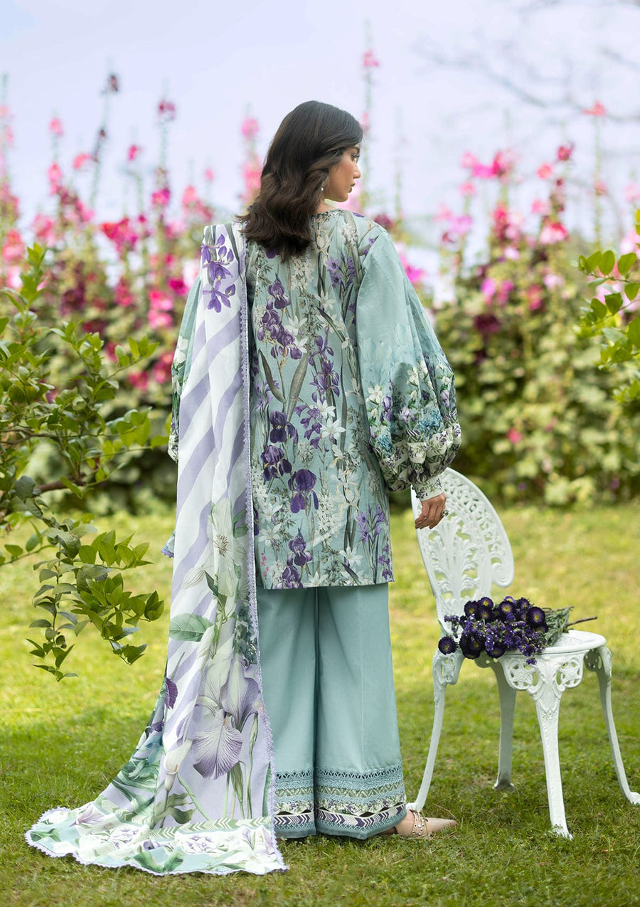 Elaf Premium Bridgerton Printed Lawn Unstitched 3Pc Suit EPB-2B LADY EVER