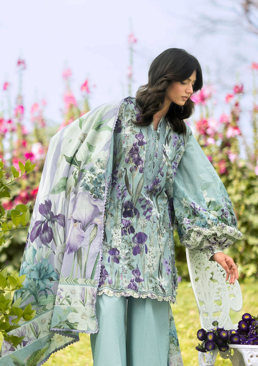 Elaf Premium Bridgerton Printed Lawn Unstitched 3Pc Suit EPB-2B LADY EVER