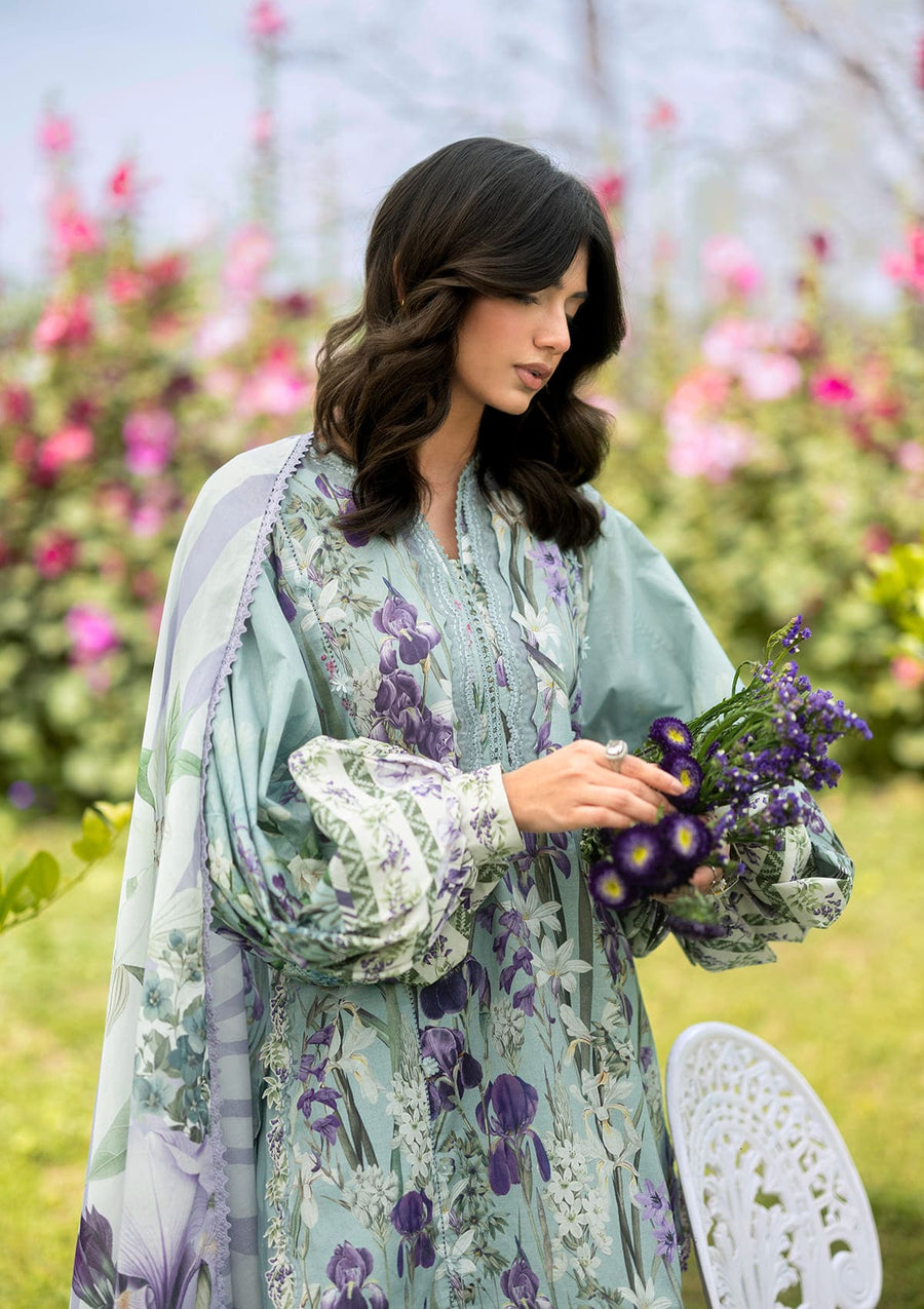 Elaf Premium Bridgerton Printed Lawn Unstitched 3Pc Suit EPB-2B LADY EVER