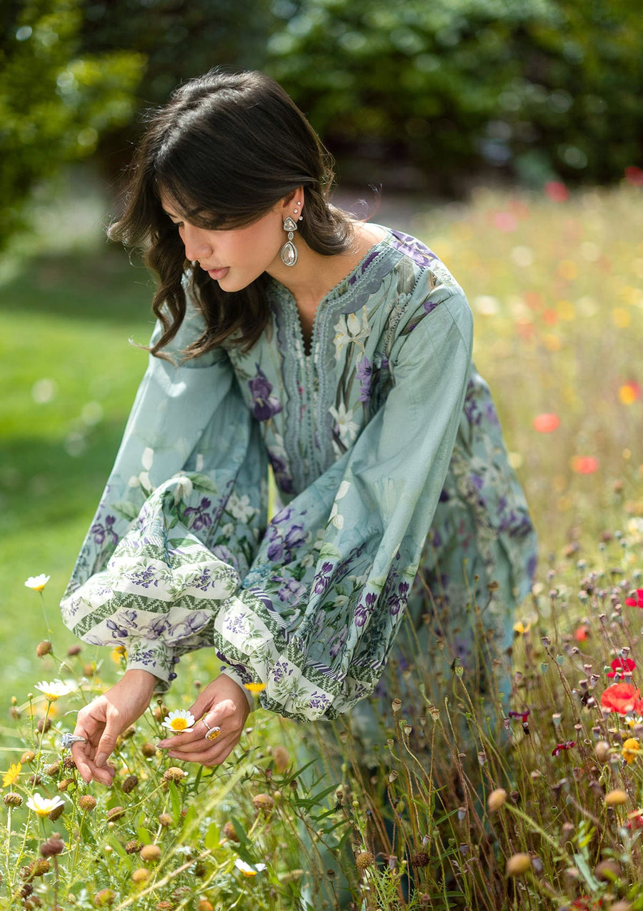 Elaf Premium Bridgerton Printed Lawn Unstitched 3Pc Suit EPB-2B LADY EVER