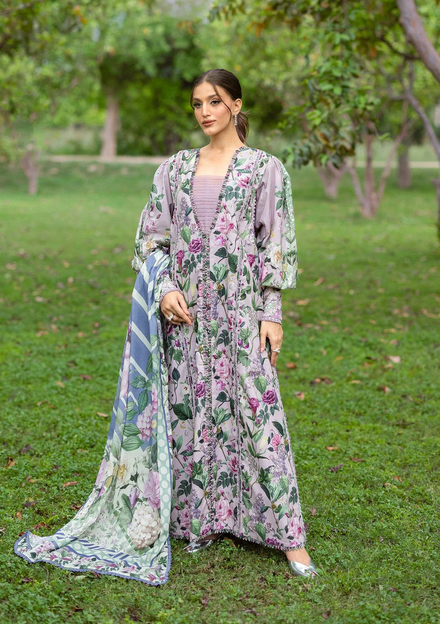 Elaf Premium Bridgerton Printed Lawn Unstitched 3Pc Suit EPB-3A ELVIRA
