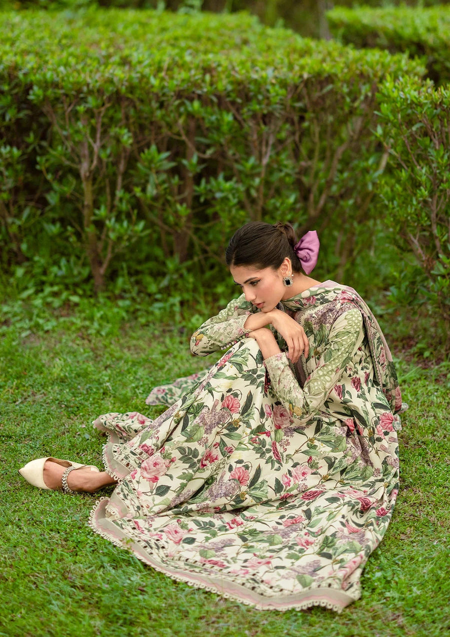 Elaf Premium Bridgerton Printed Lawn Unstitched 3Pc Suit EPB-3B PETALINE