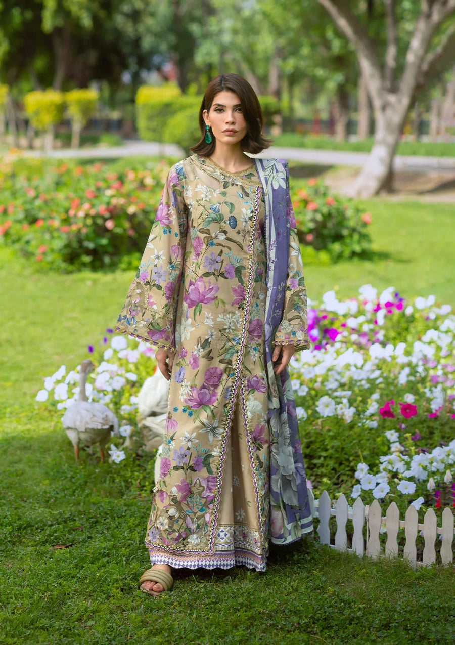 Elaf Premium Bridgerton Printed Lawn Unstitched 3Pc Suit EPB-4A GIARDINO