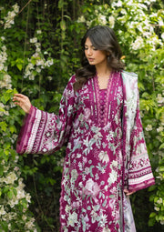 Elaf Premium Bridgerton Printed Lawn Unstitched 3Pc Suit EPB-4B DOLCE ROSA