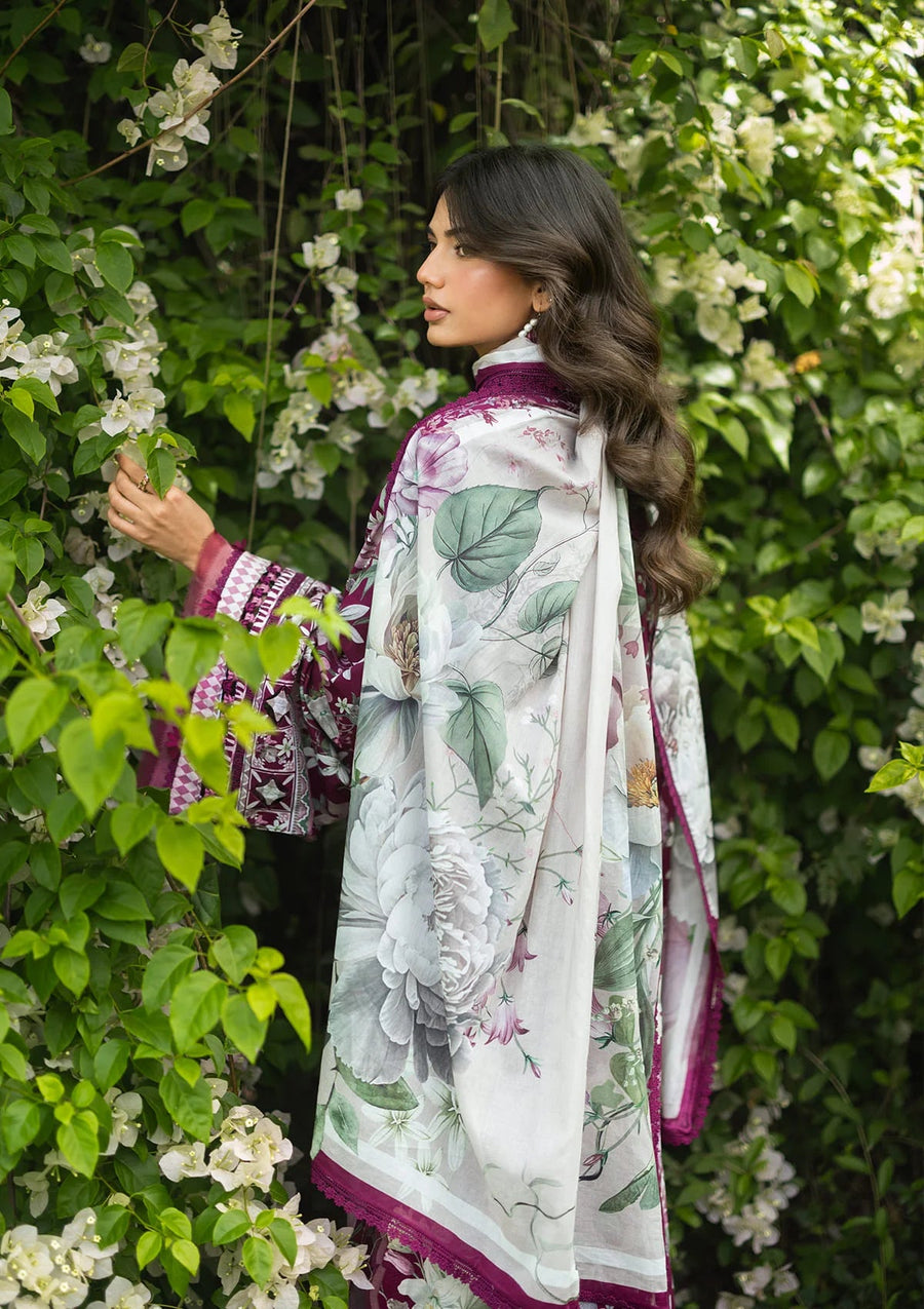 Elaf Premium Bridgerton Printed Lawn Unstitched 3Pc Suit EPB-4B DOLCE ROSA