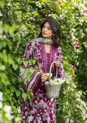 Elaf Premium Bridgerton Printed Lawn Unstitched 3Pc Suit EPB-4B DOLCE ROSA