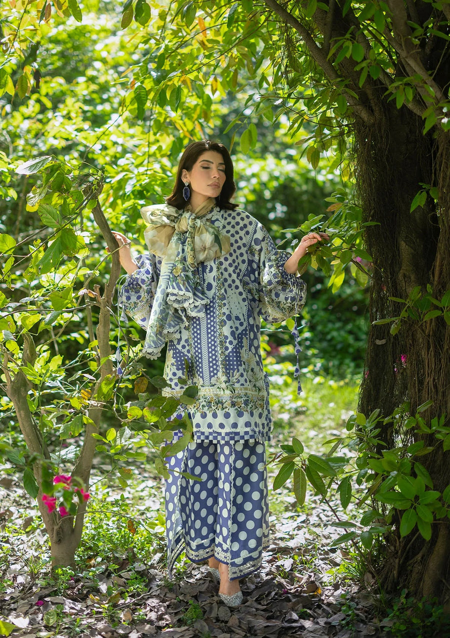 Elaf Premium Bridgerton Printed Lawn Unstitched 3Pc Suit EPB-5A VIOLETTE
