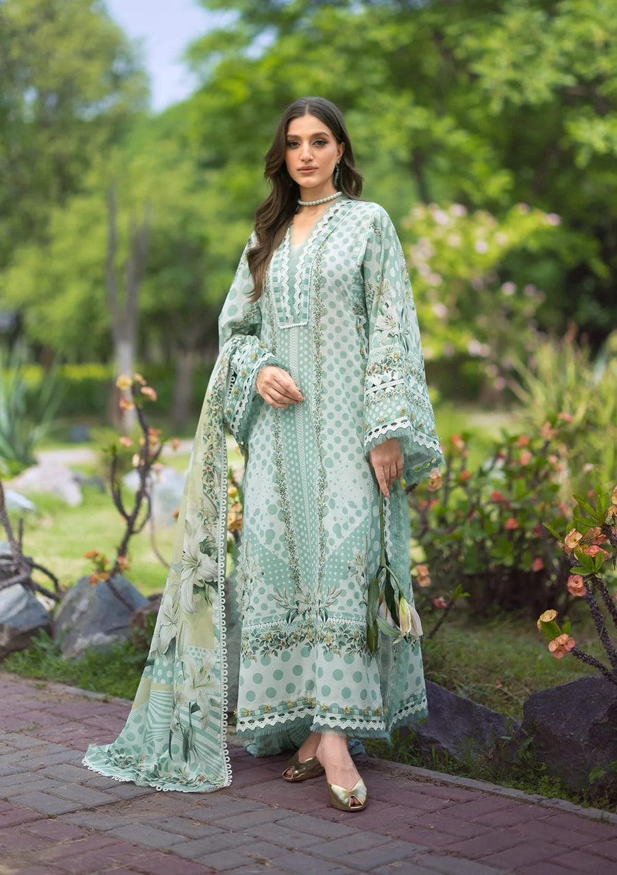 Elaf Premium Bridgerton Printed Lawn Unstitched 3Pc Suit EPB-5B CIELA BELLE