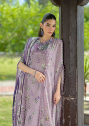 Elaf Premium Bridgerton Printed Lawn Unstitched 3Pc Suit EPB-6A LILAC GARDEN