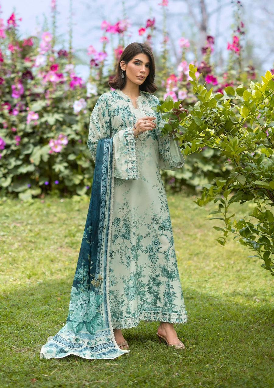 Elaf Premium Bridgerton Printed Lawn Unstitched 3Pc Suit EPB-7A DAPHANEE