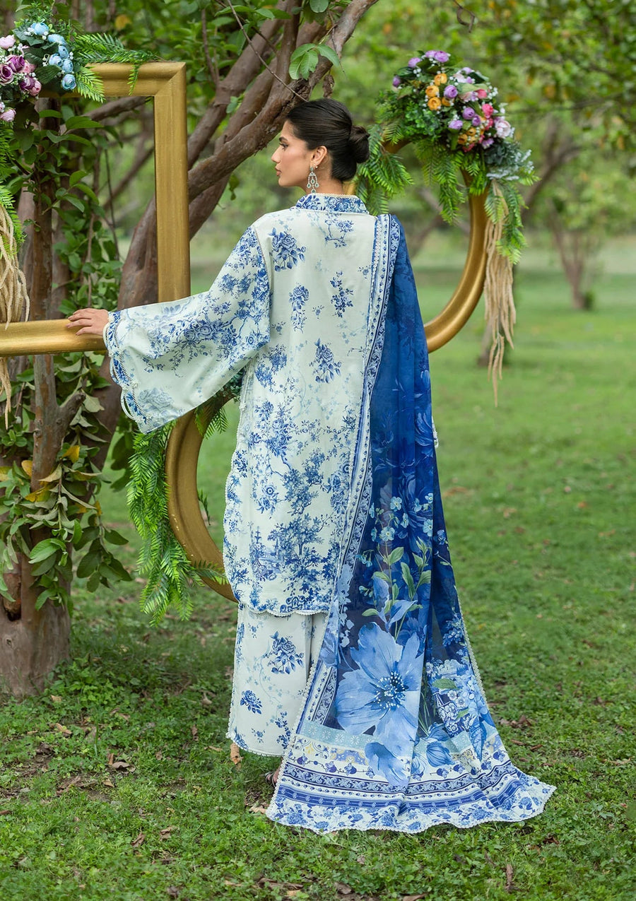 Elaf Premium Bridgerton Printed Lawn Unstitched 3Pc Suit EPB-7B FIORI D'AVORIO