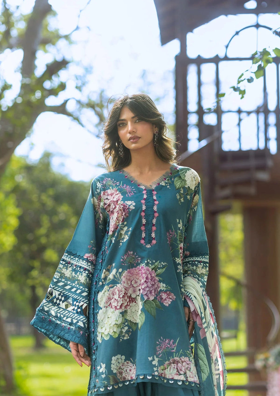 Elaf Premium Bridgerton Printed Lawn Unstitched 3Pc Suit EPB-8A ELOISE