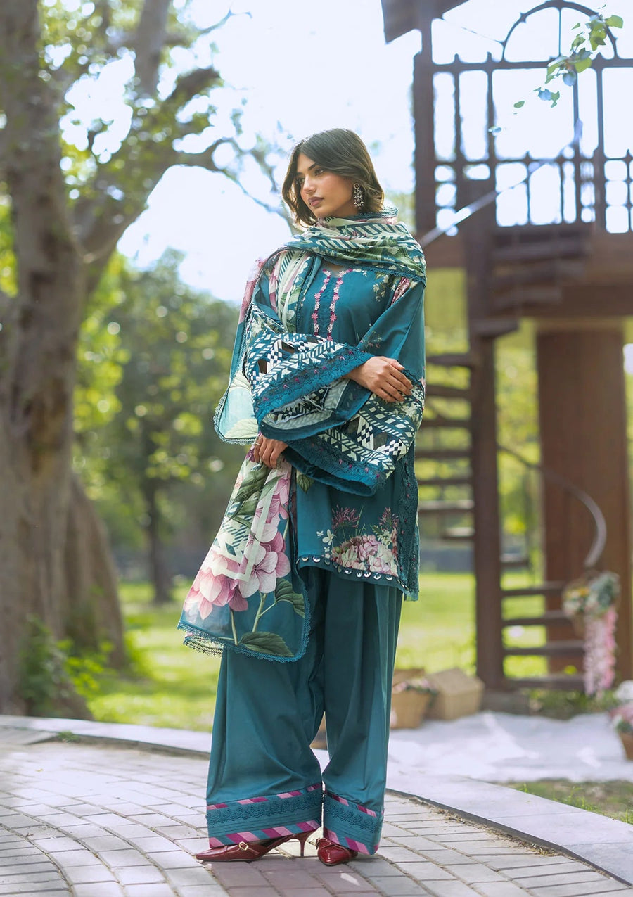 Elaf Premium Bridgerton Printed Lawn Unstitched 3Pc Suit EPB-8A ELOISE