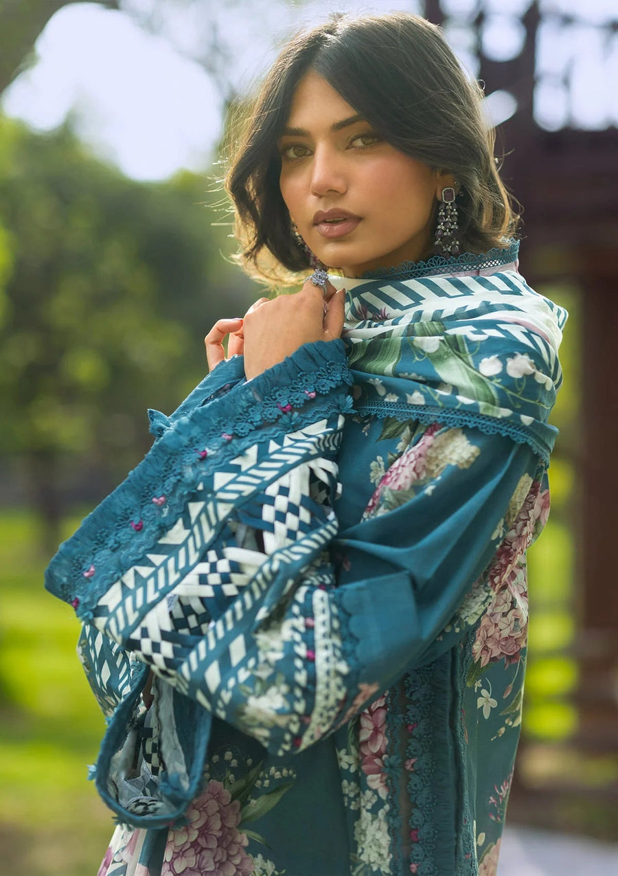 Elaf Premium Bridgerton Printed Lawn Unstitched 3Pc Suit EPB-8A ELOISE