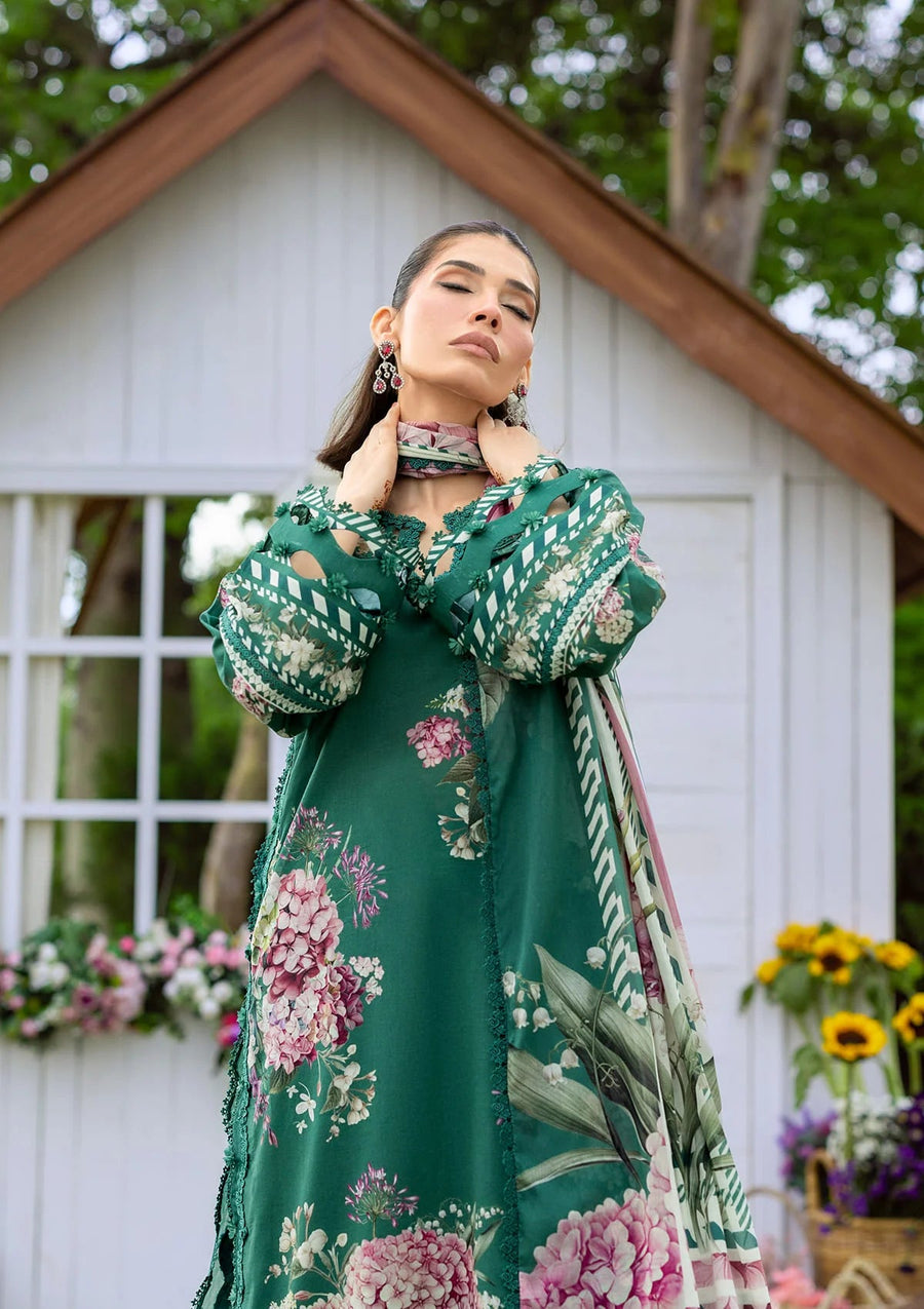 Elaf Premium Bridgerton Printed Lawn Unstitched 3Pc Suit EPB-8B MARIN