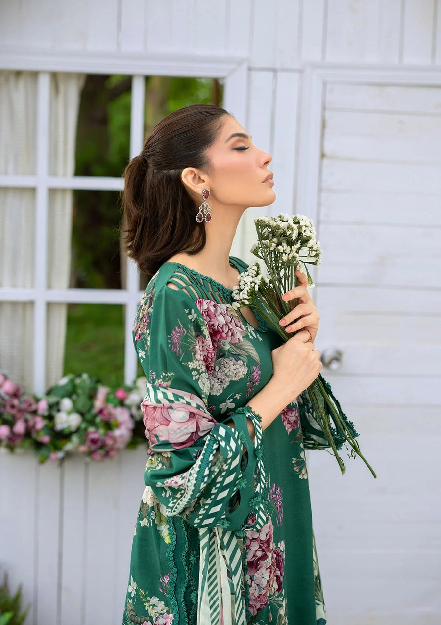 Elaf Premium Bridgerton Printed Lawn Unstitched 3Pc Suit EPB-8B MARIN
