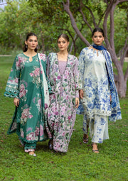 Elaf Premium Bridgerton Printed Lawn Unstitched 3Pc Suit EPB-8B MARIN