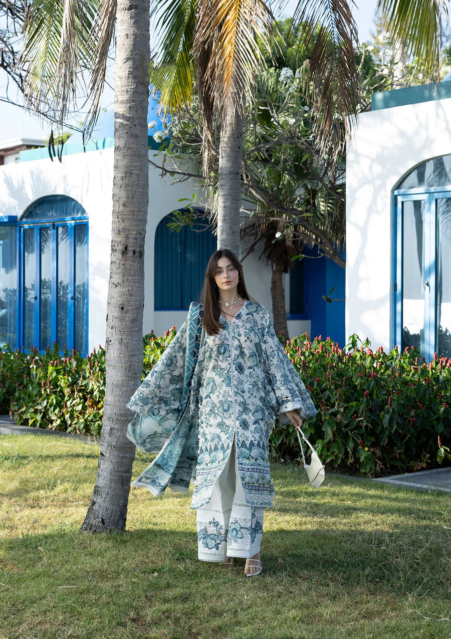 Elaf Premium Santorini Printed Lawn Unstitched 3Pc Suit EPN-05 SURREAL