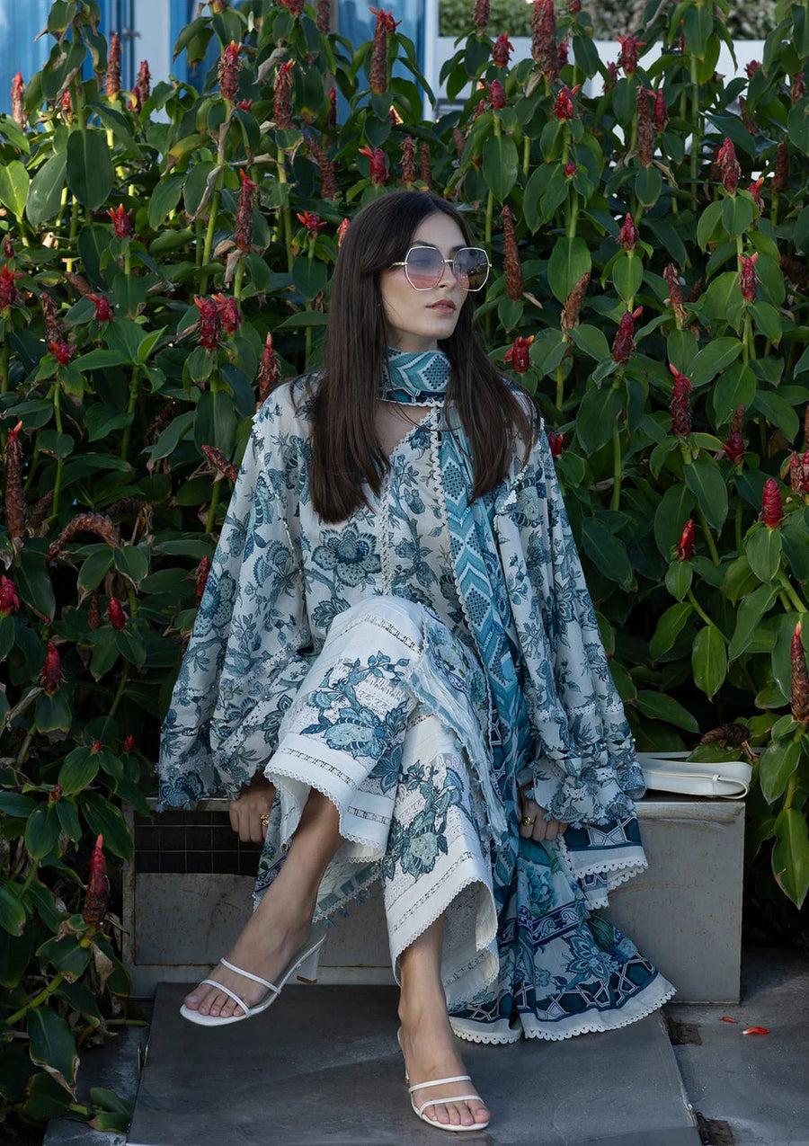Elaf Premium Santorini Printed Lawn Unstitched 3Pc Suit EPN-05 SURREAL