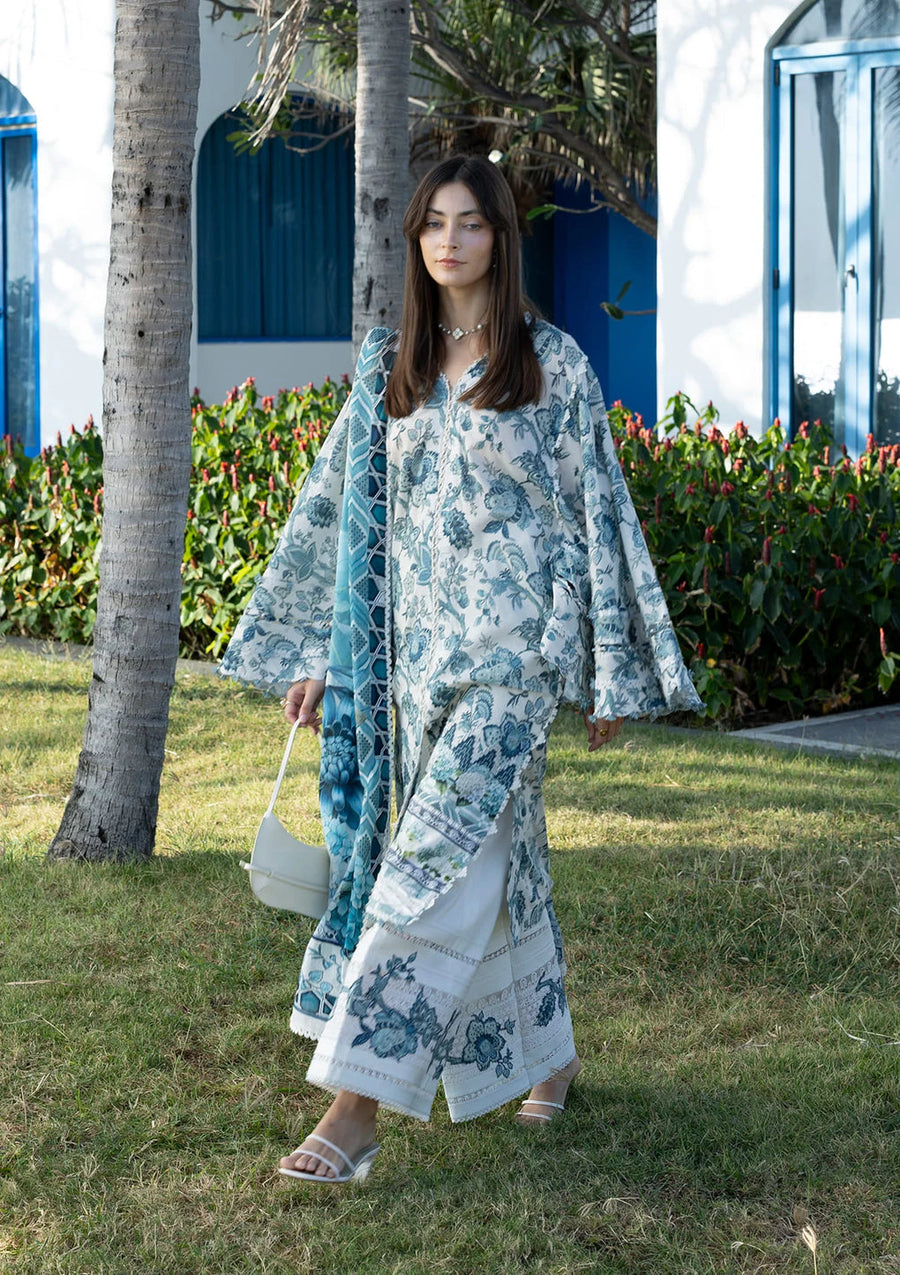 Elaf Premium Santorini Printed Lawn Unstitched 3Pc Suit EPN-05 SURREAL