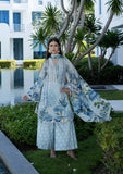 Elaf Premium Santorini Printed Lawn Unstitched 3Pc Suit EPN-1A OCEAN PETALS