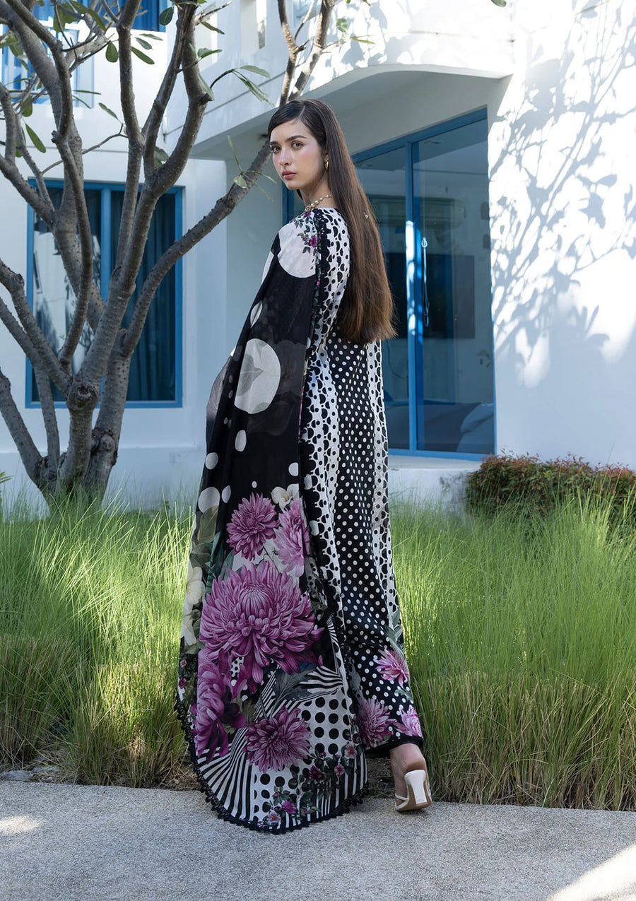 Elaf Premium Santorini Printed Lawn Unstitched 3Pc Suit EPN-1B POIS & HER