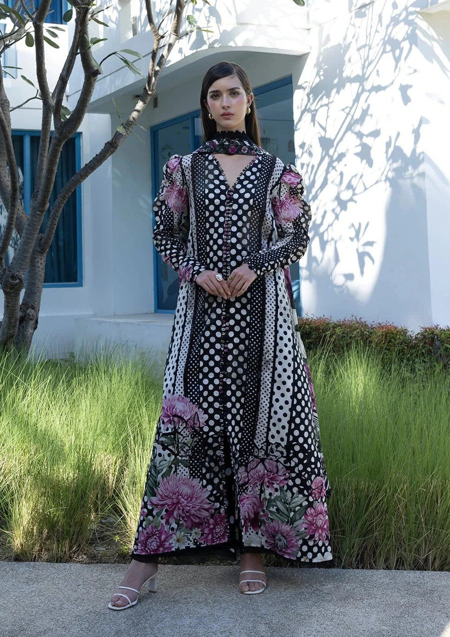 Elaf Premium Santorini Printed Lawn Unstitched 3Pc Suit EPN-1B POIS & HER
