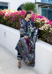 Elaf Premium Santorini Printed Lawn Unstitched 3Pc Suit EPN-3A STARRY NIGHT
