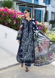 Elaf Premium Santorini Printed Lawn Unstitched 3Pc Suit EPN-3A STARRY NIGHT