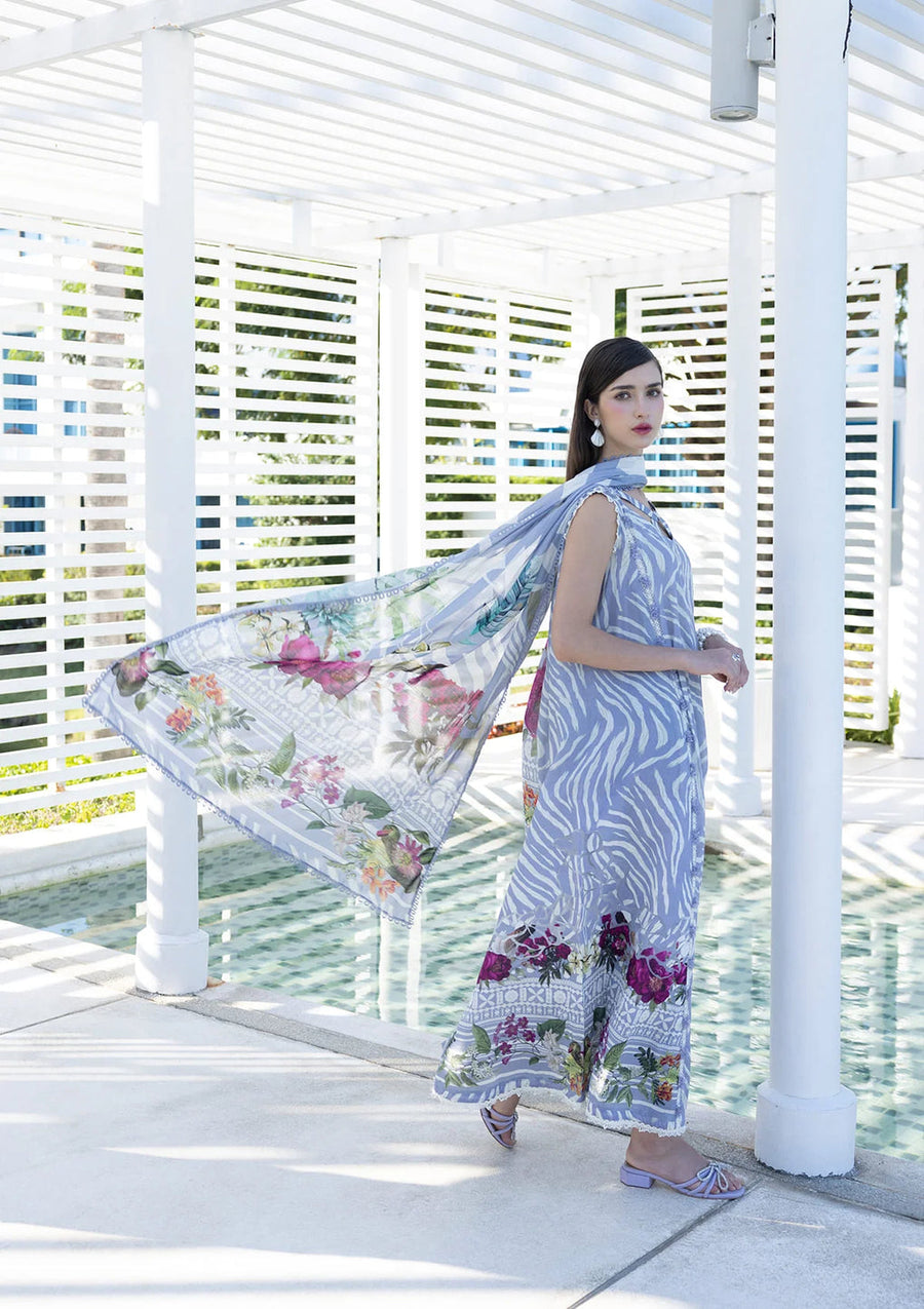 Elaf Premium Santorini Printed Lawn Unstitched 3Pc Suit EPN-3B SEIRA