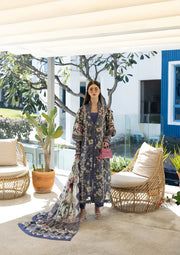Elaf Premium Santorini Printed Lawn Unstitched 3Pc Suit EPN-6A BOO BERRY