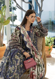 Elaf Premium Santorini Printed Lawn Unstitched 3Pc Suit EPN-6A BOO BERRY