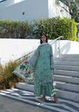 Elaf Premium Santorini Printed Lawn Unstitched 3Pc Suit EPN-7A TEAL ME