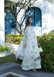 Elaf Premium Santorini Printed Lawn Unstitched 3Pc Suit EPN-7B MOON FLOWER